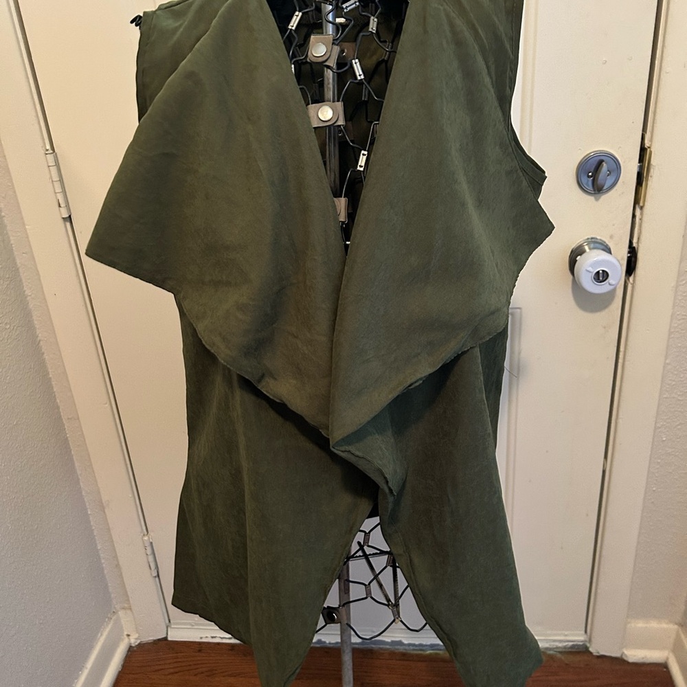 Olive Green Sleeveless Vest